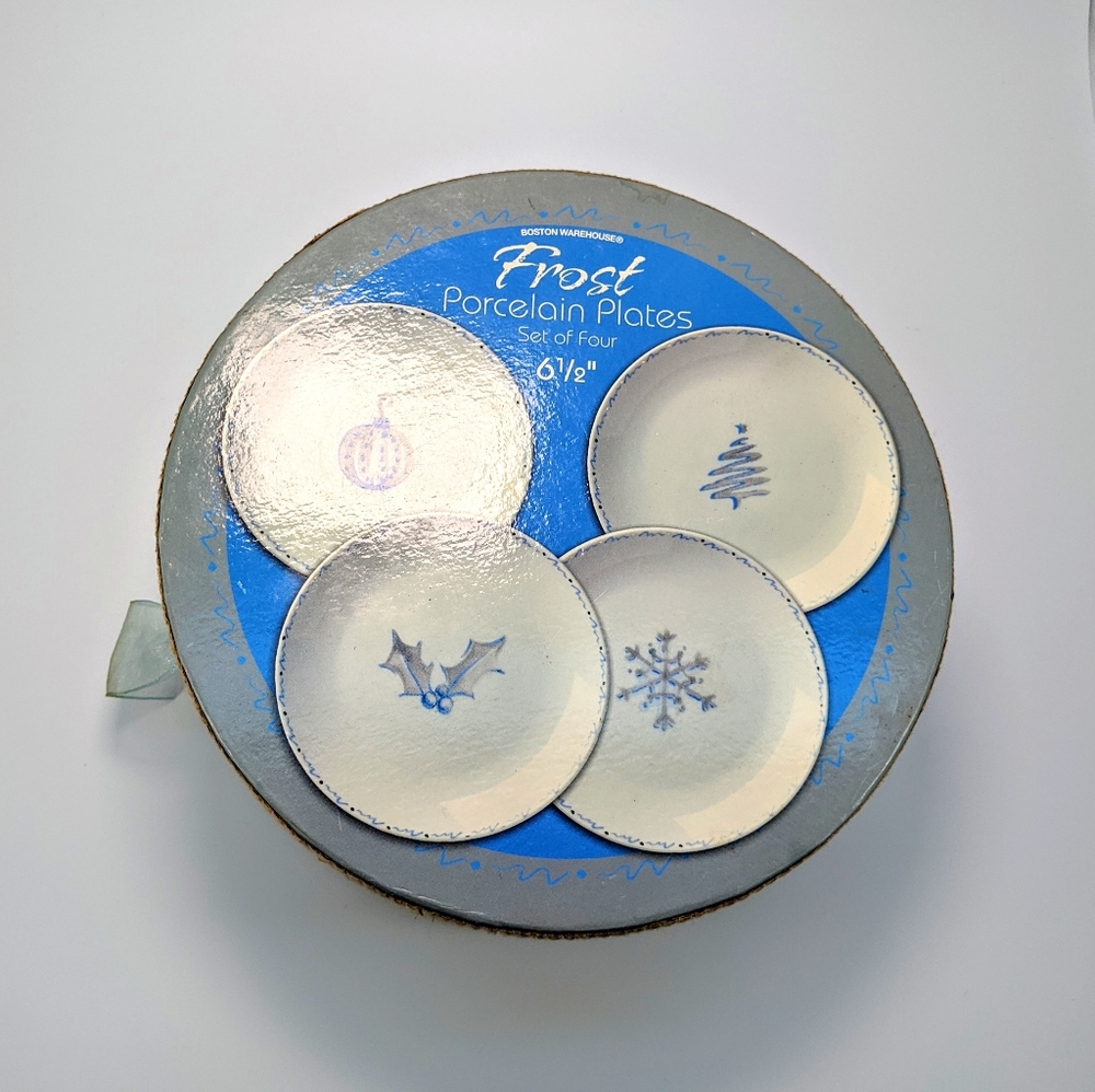 Boston Warehouse Plates Frost Porcelain Dessert